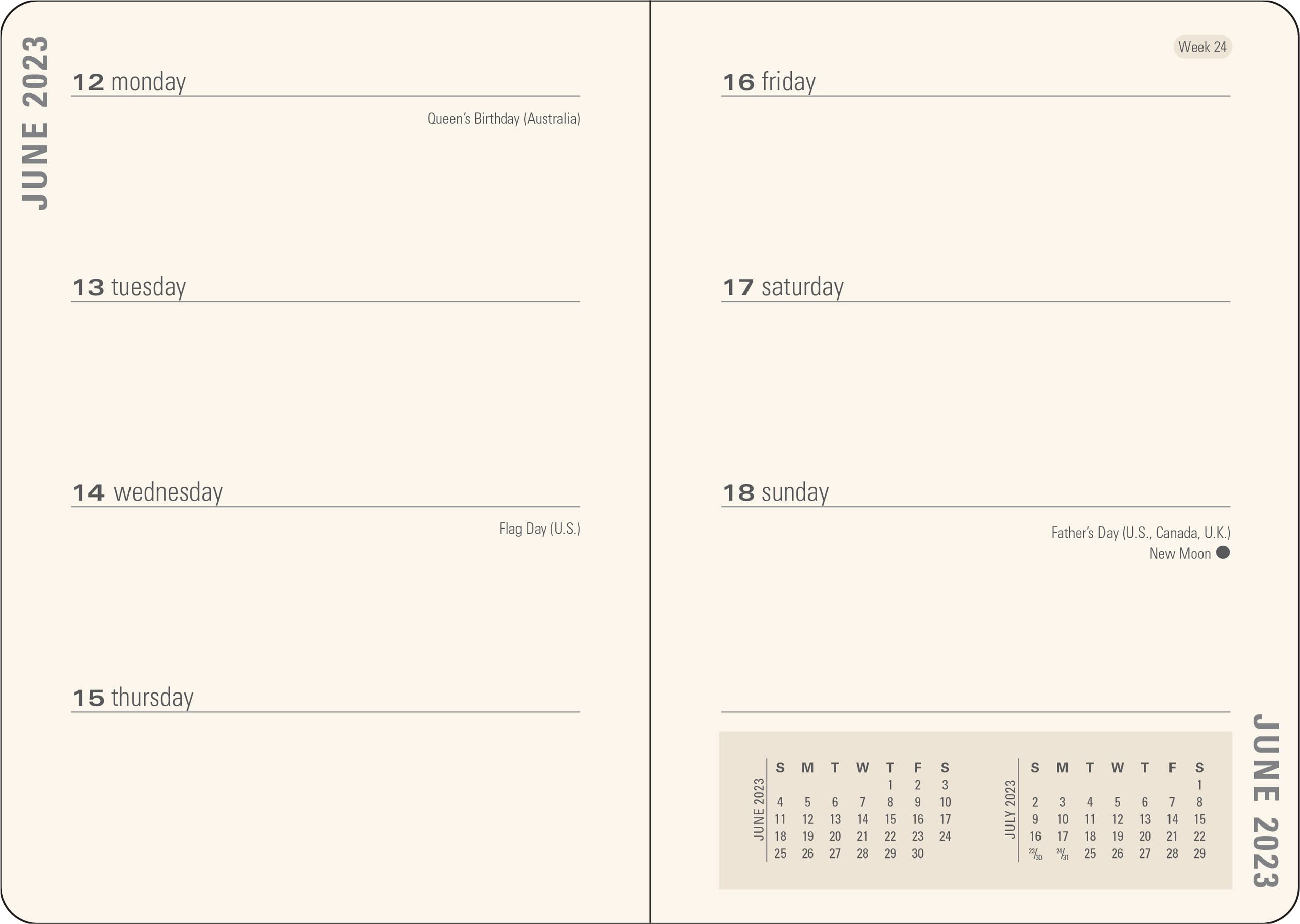 2023 Lavender Wild Flowers Weekly Planner