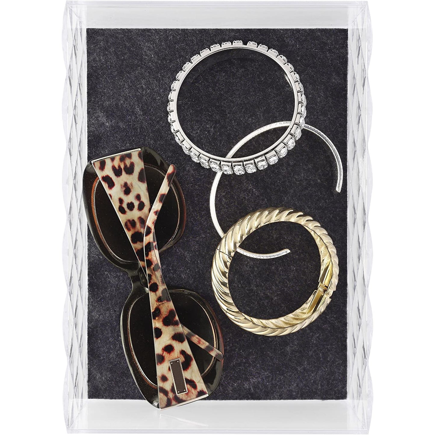 Diamond Jewelry Tray Stackable 8.74" x 6.34" x 3.03"