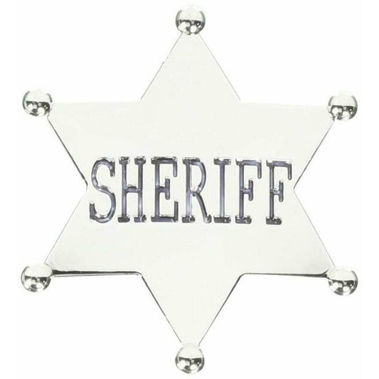 Wild wester sheriff badge silver