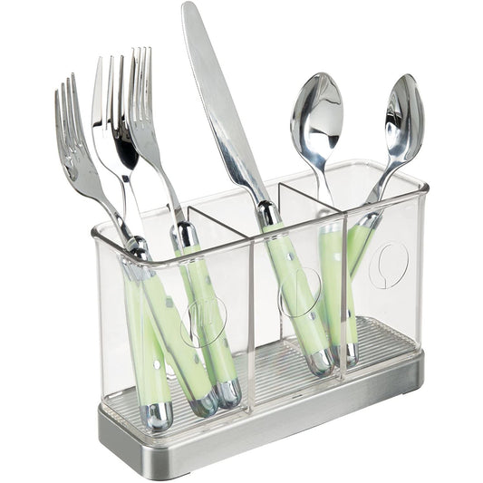 Forma 2 Flatware Organizer Brushed SS/Clear