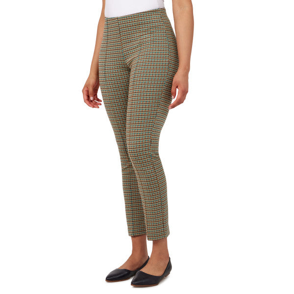 Pant Teal Hound's-tooth Ponte - Ruby Rd.