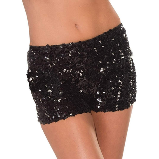 Mini shorts black sequin