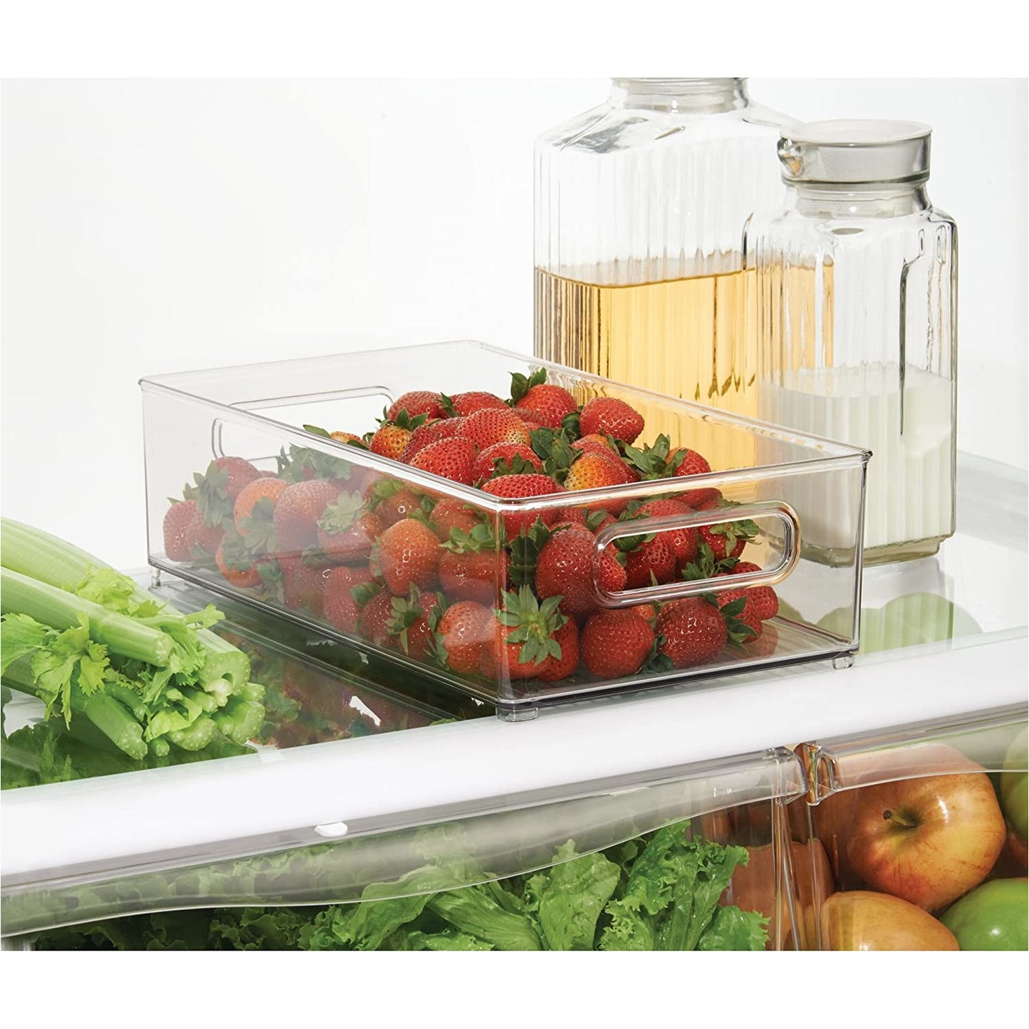 Fridge + Freeze Binz 8 x 14.5  x 4 - Deep Bin Clear