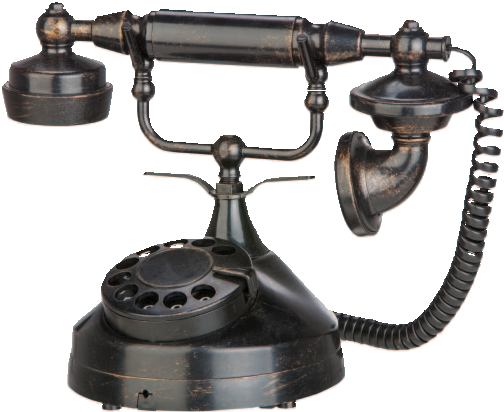 Spooky Telephone Victorian Style Gold/Black