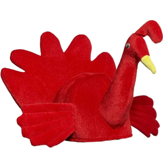 HAT RED PLUSH TURKEY