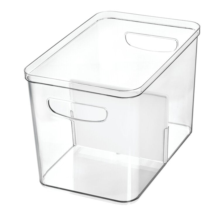 Divided Bin 8 x 12 x 8 Clear/Matte White