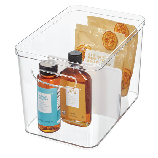 Divided Bin 8 x 12 x 8 Clear/Matte White
