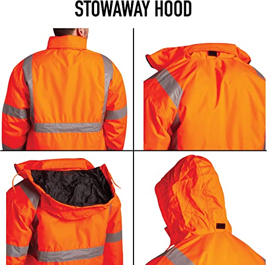 Class 3 Insulated Safety Jacket Orange