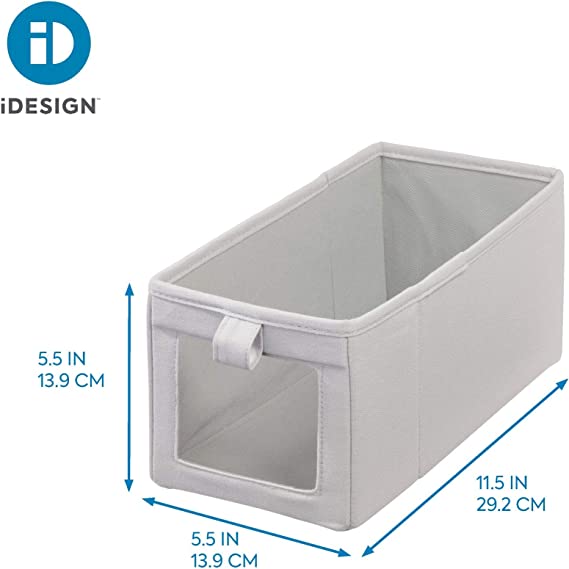 Evie View Front Slim Drawer (Set of 2) Gray