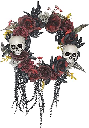 18" Skull Wreath