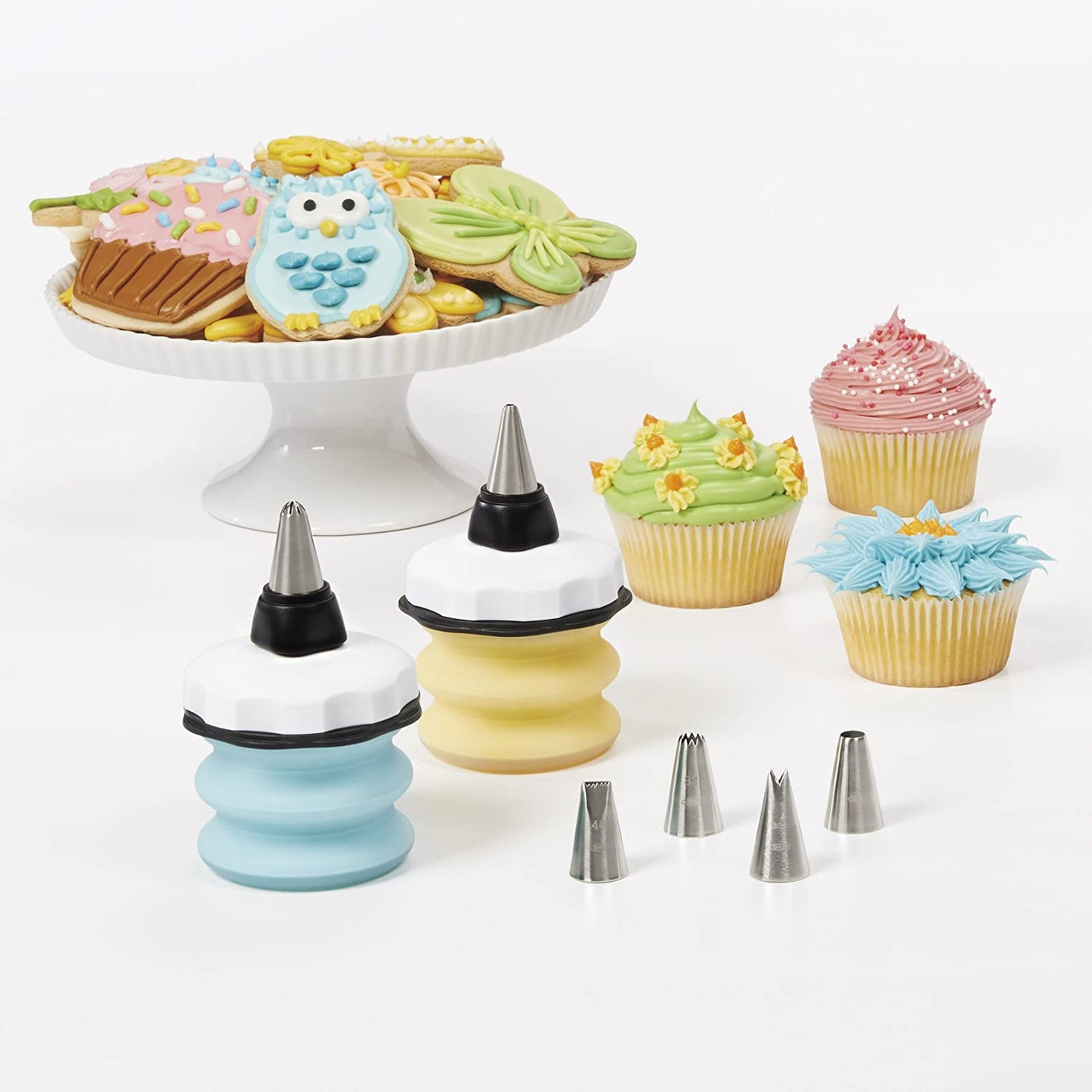 OXO GG 8 PIECE BAKERS SILICONE DECORATING BOTTLE KIT BLACK