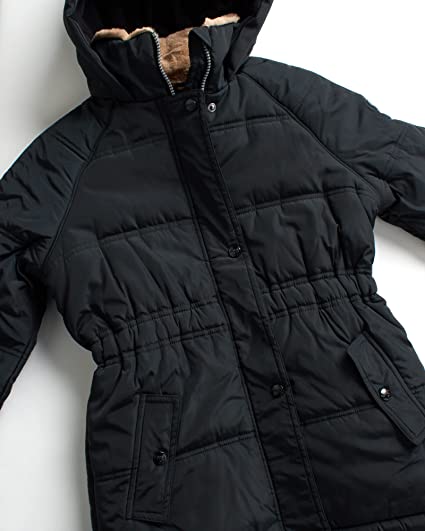 Faux Memory Puffer W / Elastic Black