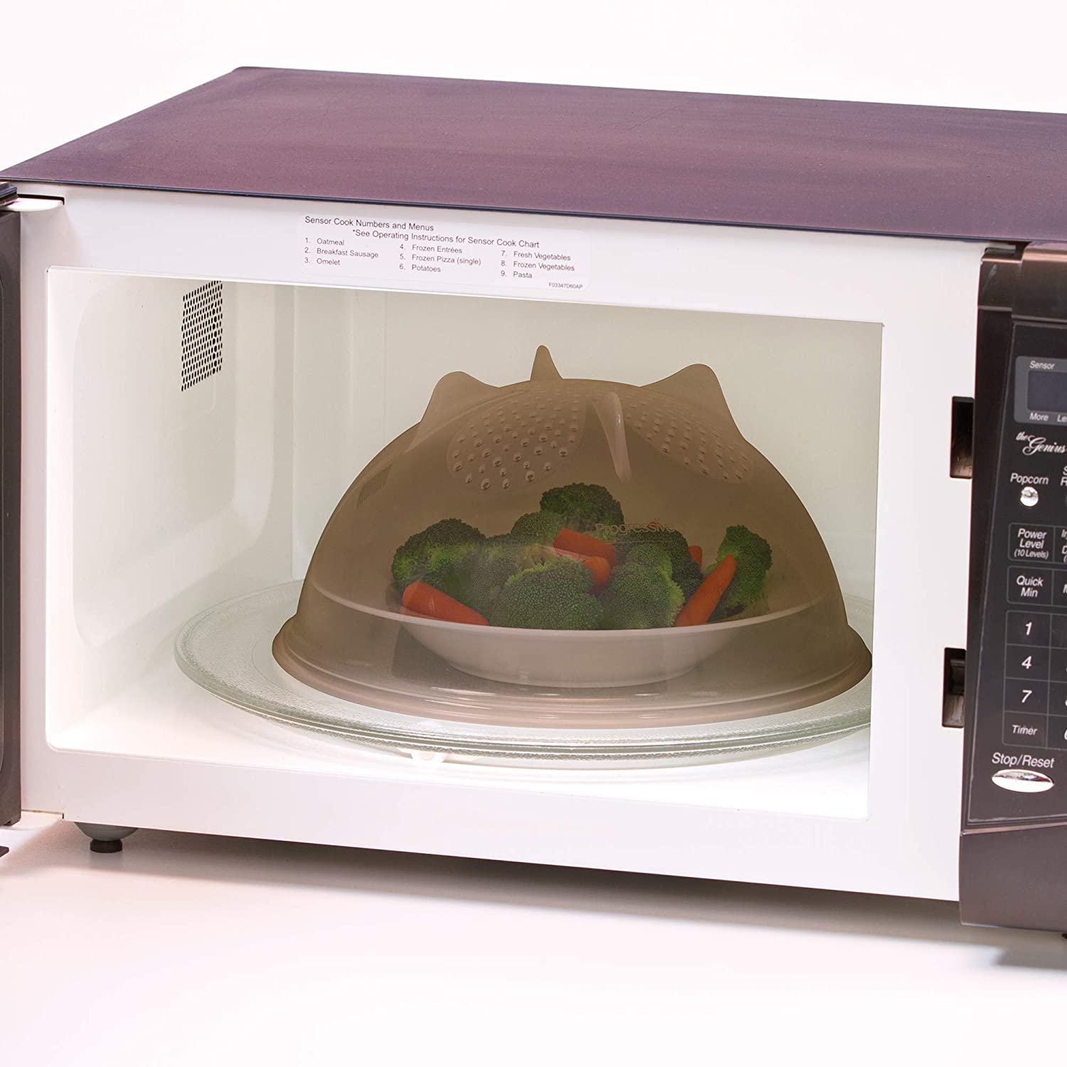 MICROWAVE FOOD COVER & COLANDER BLACK