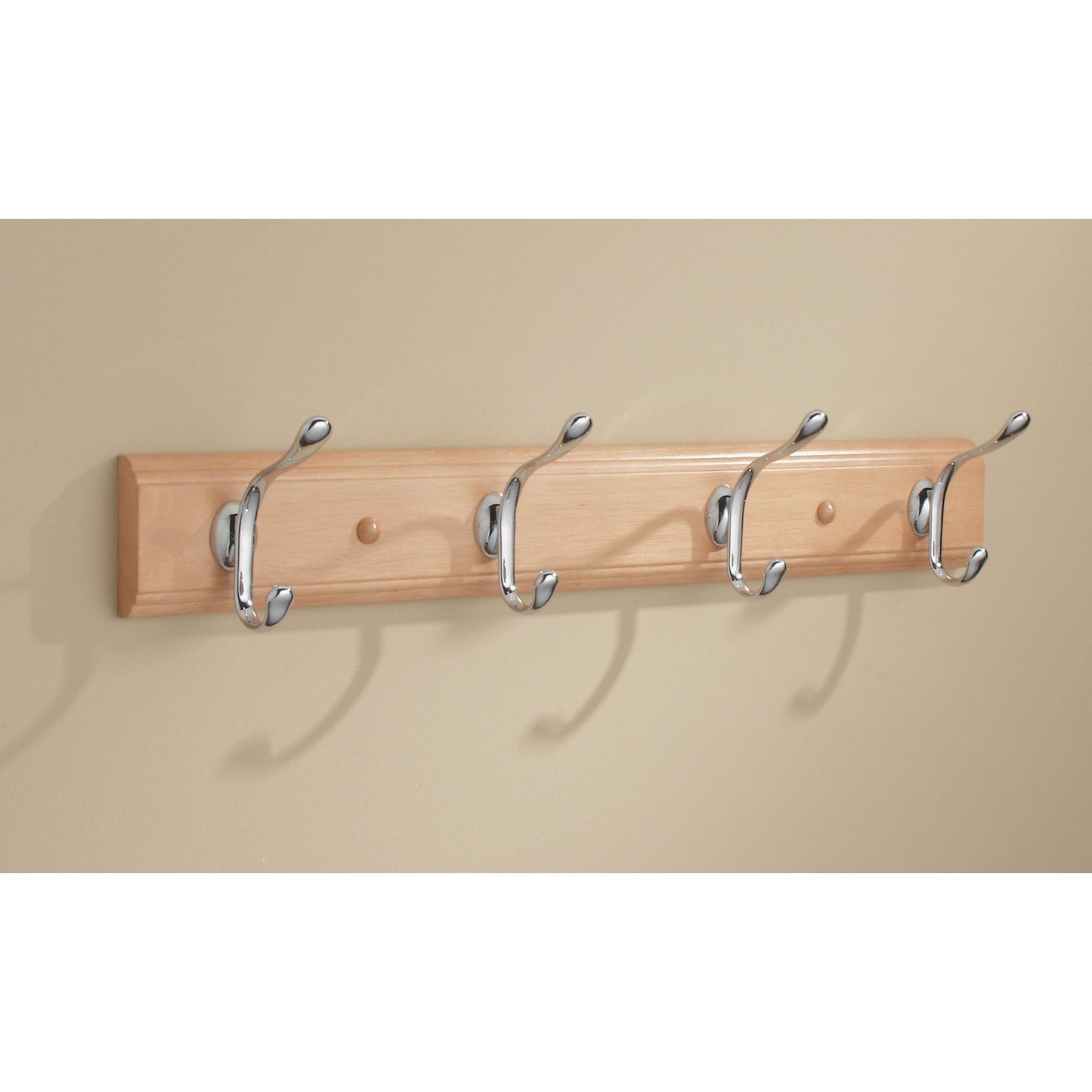 Paris Wood Wall Mount Rack 4 Beige/Natural/Sand