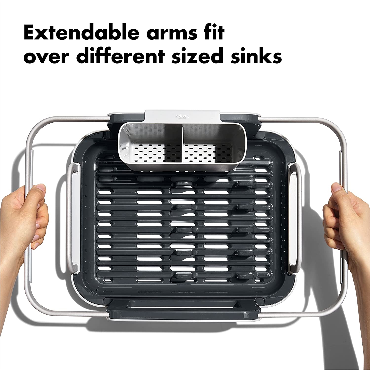 OXO GG OVER THE SINK ALUMINUM DISH RACK