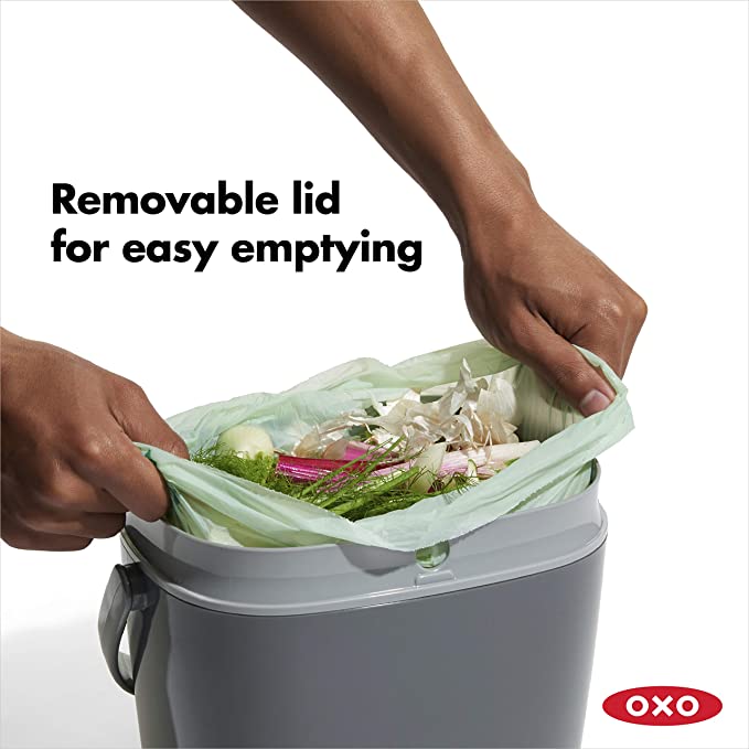 OXO GG EASY CLEAN COMPOST BIN CHARCOAL 0.75 GL / 2.83 L