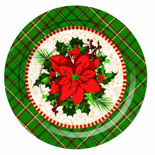 CHRISTMAS PLAID-PLATES 7"