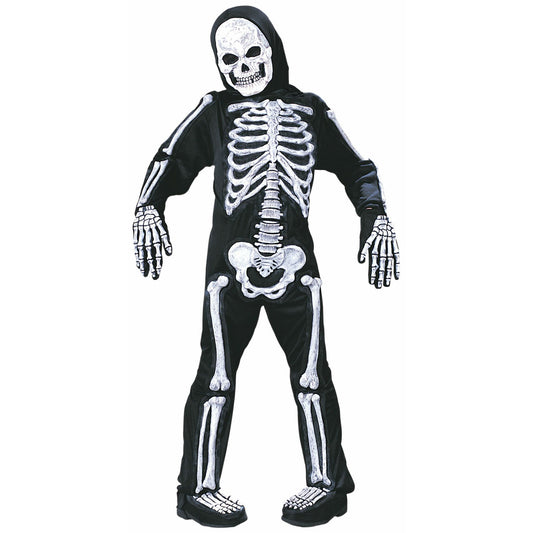 Med White only skelebones costume