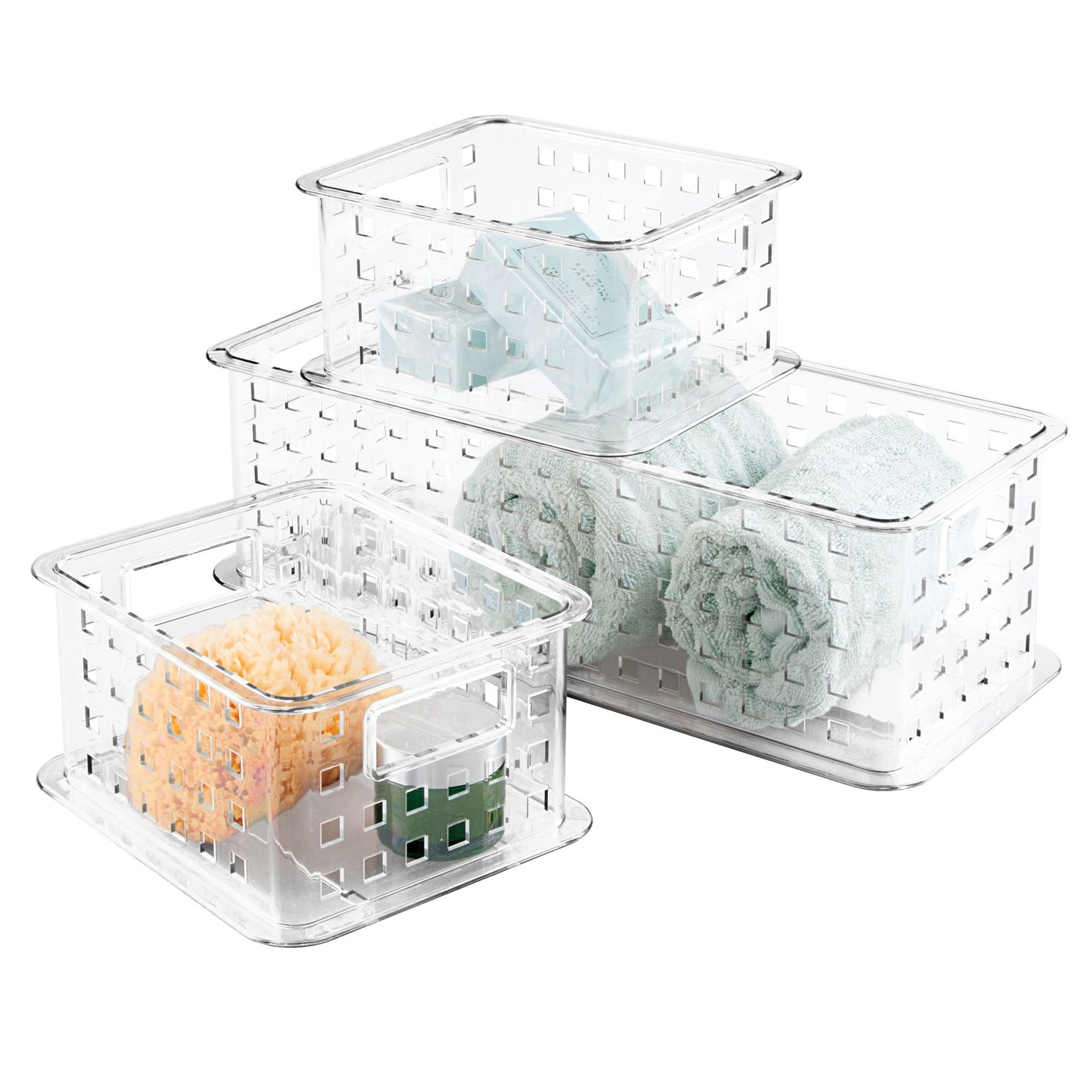Spa Small Stacking Basket with Handles