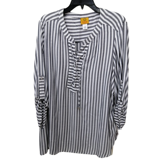 Blusa a rayas Blancas/Grises Ruby Rd X