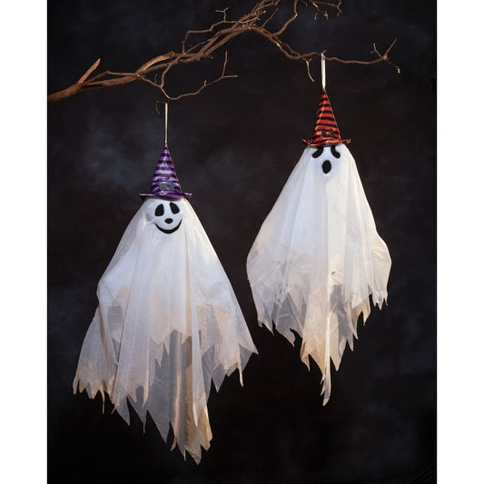 27" Hanging Ghost with Hat Assortment