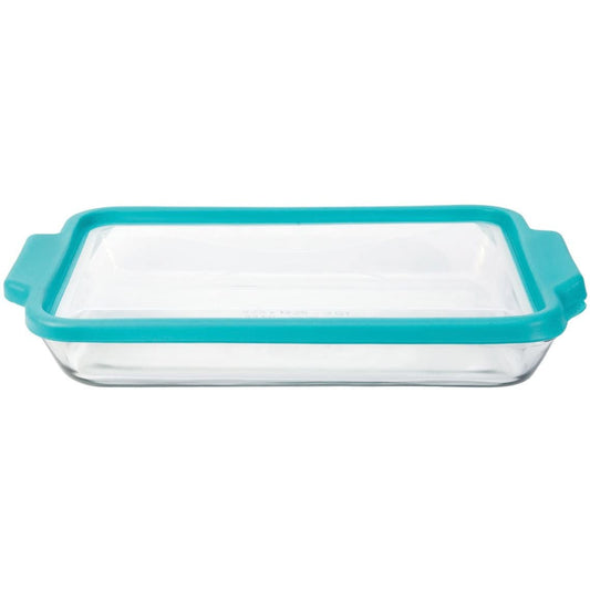 3QT BAKING DISH W / TEAL TRUEFIT LID