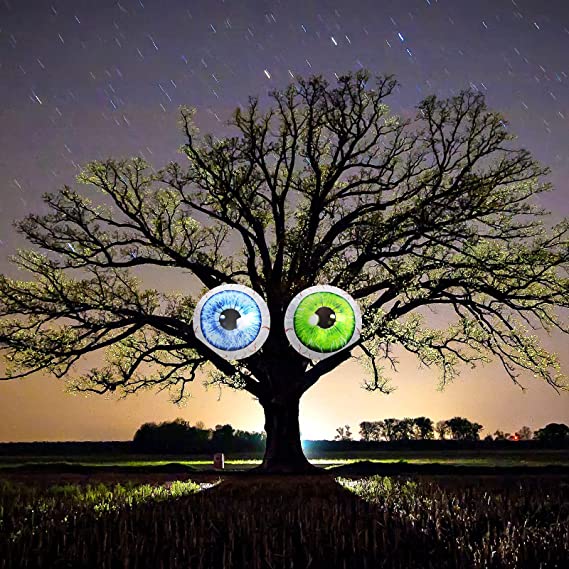 Pack Halloween 3 FT Inflatable Outdoor Scary Huge Blue & Green Eyeballs