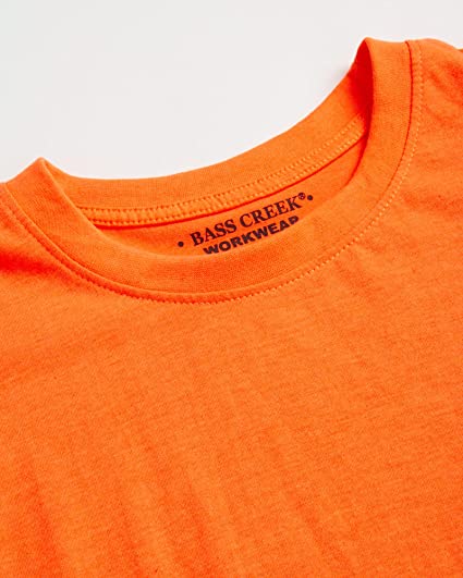 Crew Neck Short Sleeve Tee Neon Orange