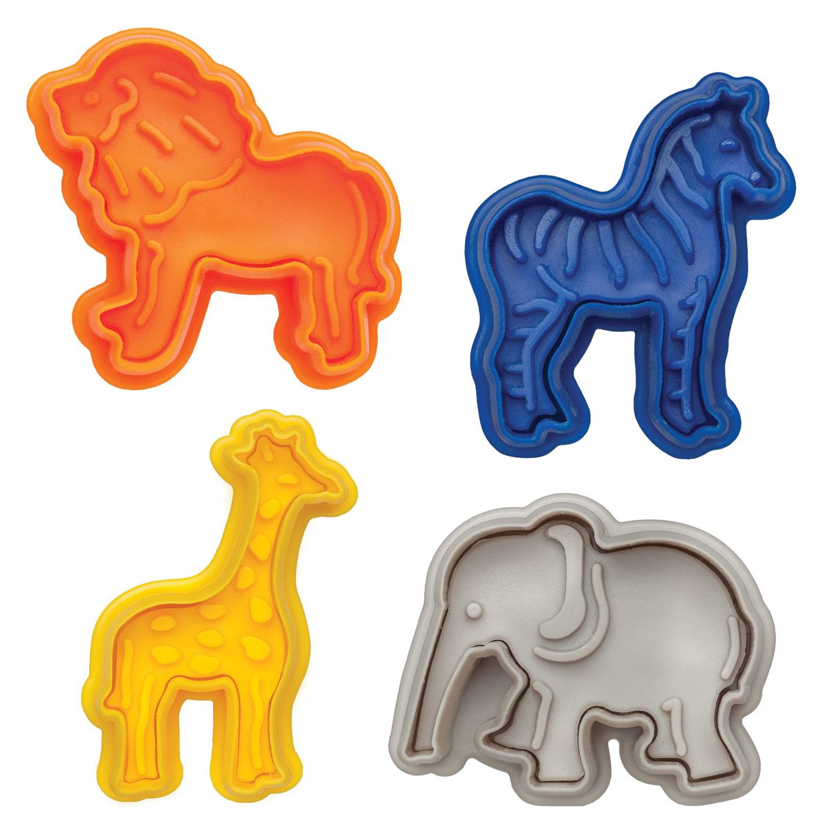 Baking Animal Cracker Cookie Cutters, Set of 4