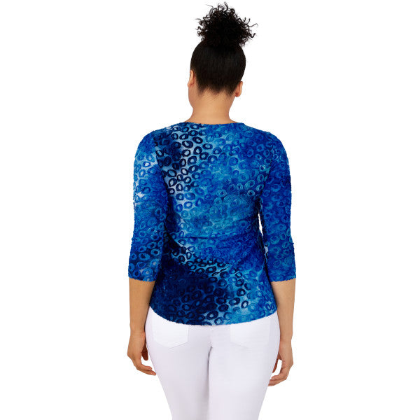 BLOUSE INDIGO MULT - RUBY RD