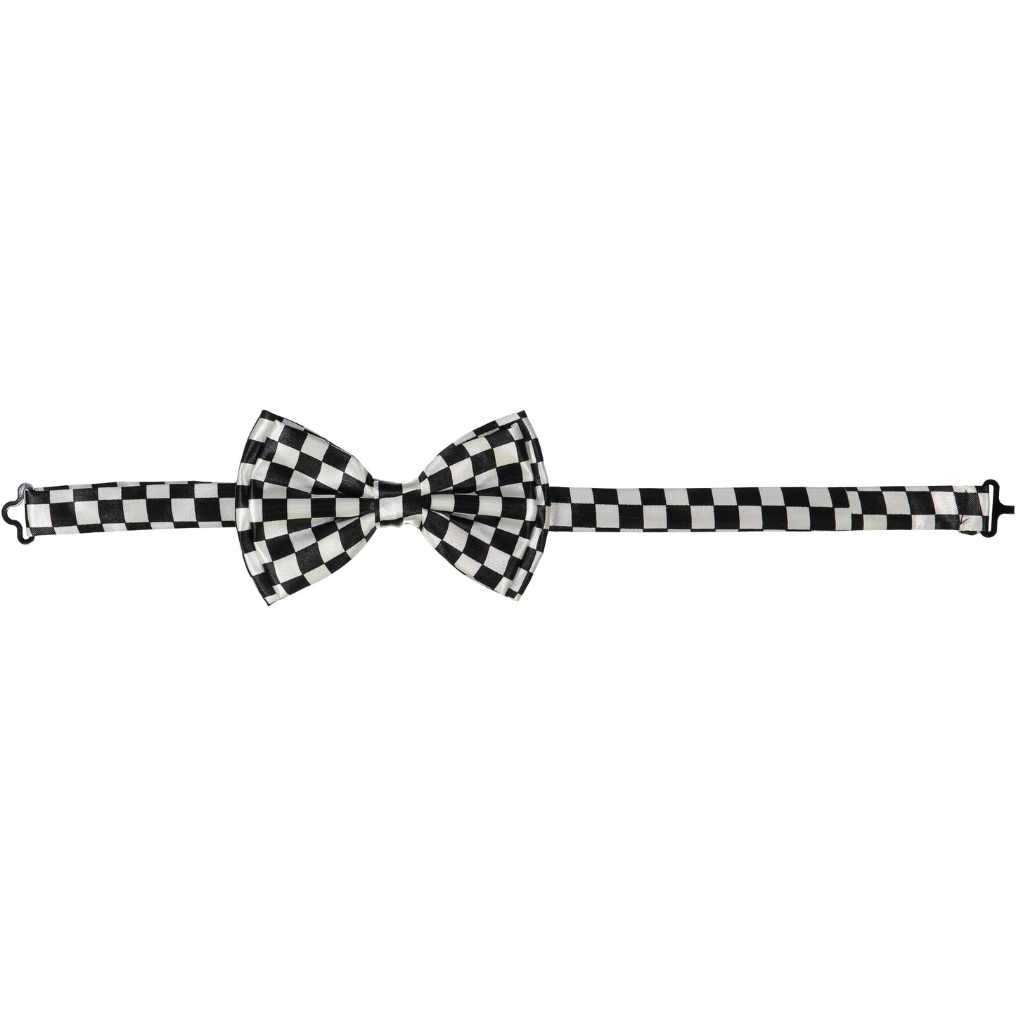 BLACK & WHITE CHECKERED BOW TIE