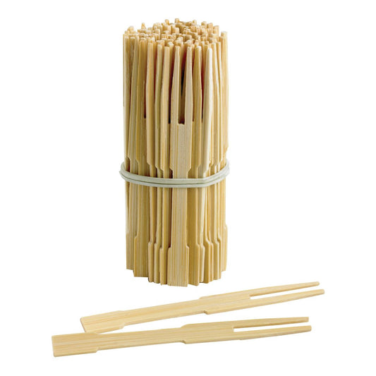Bamboo  Flat Cocktail Forks, Pack of 72