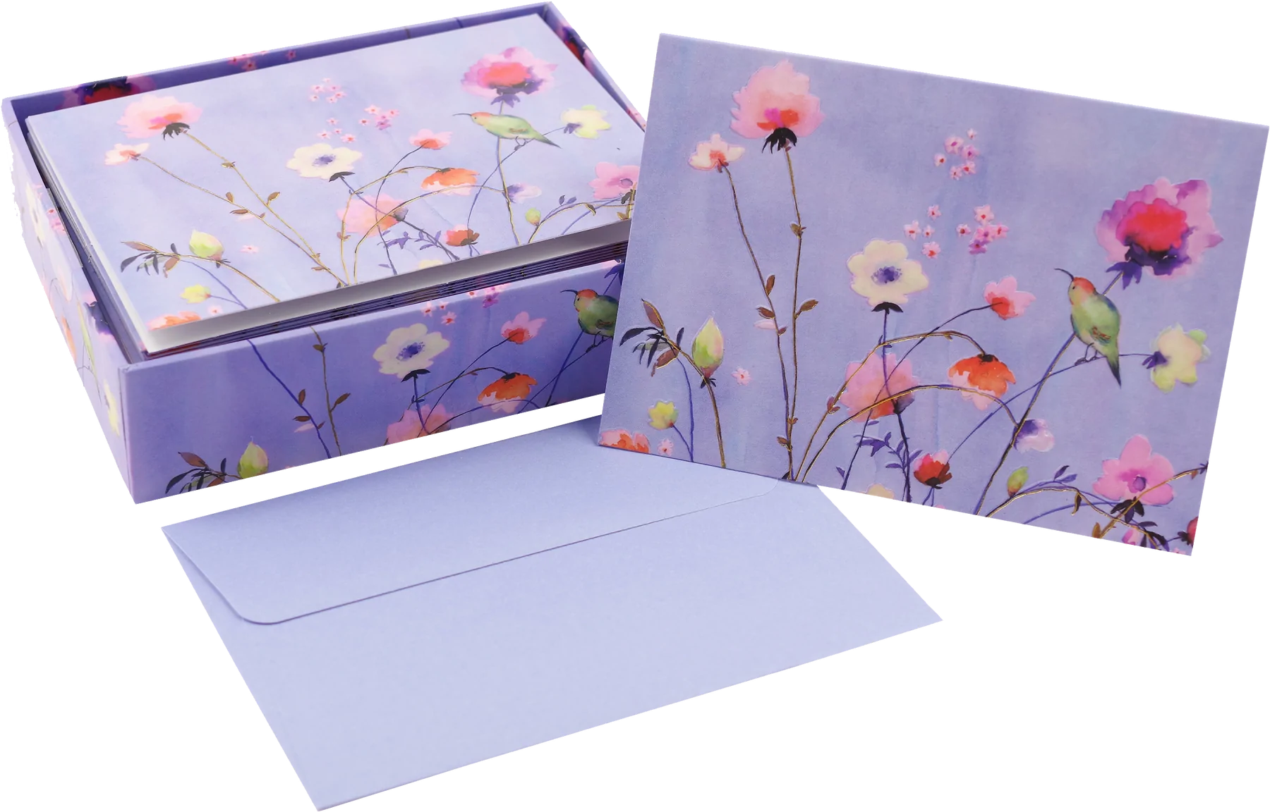Lavender Wildflowers Note Cards