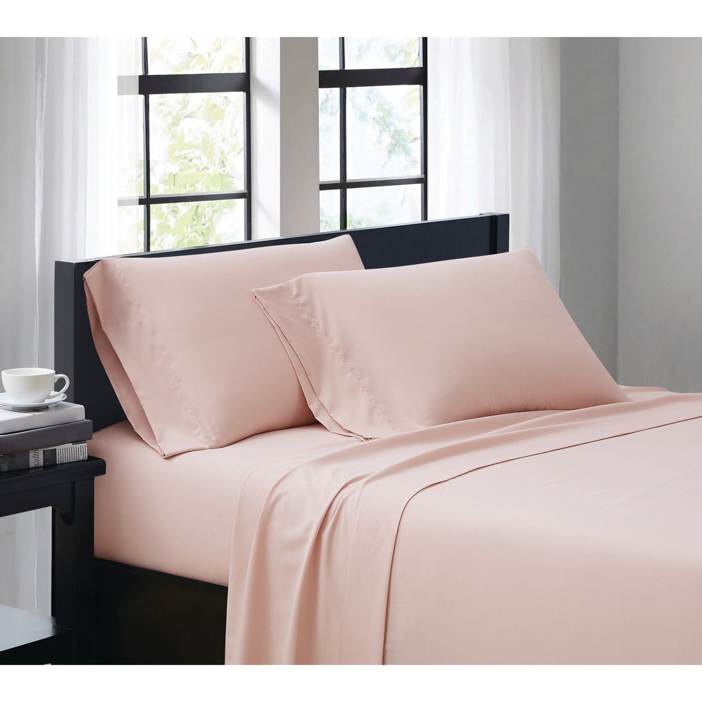London Loft Leather Path 4PC Sheet Blush