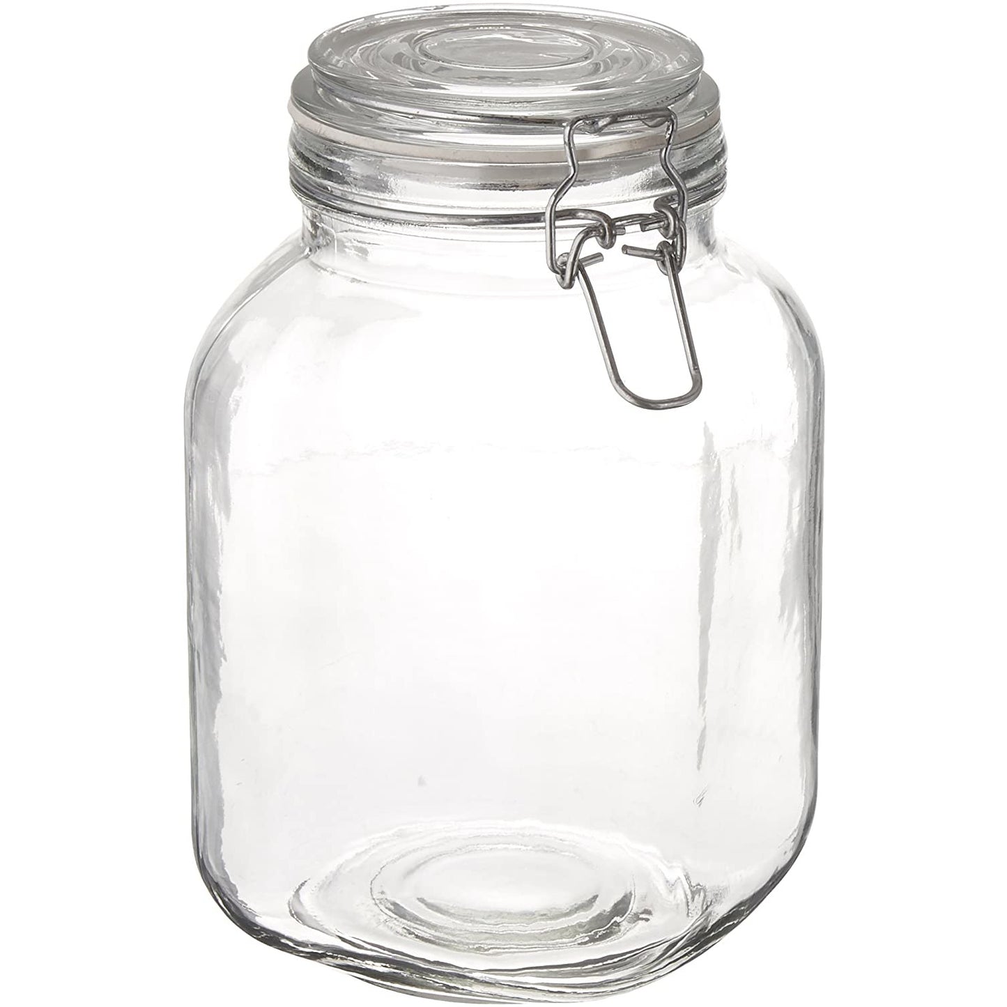 67.5 OZ /2L GLASS CANISTER W/ CLAMP TOP LID (4)
