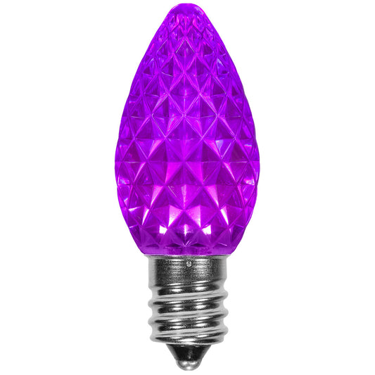 35ct C6 LED String Lights, Purple/Black wire
