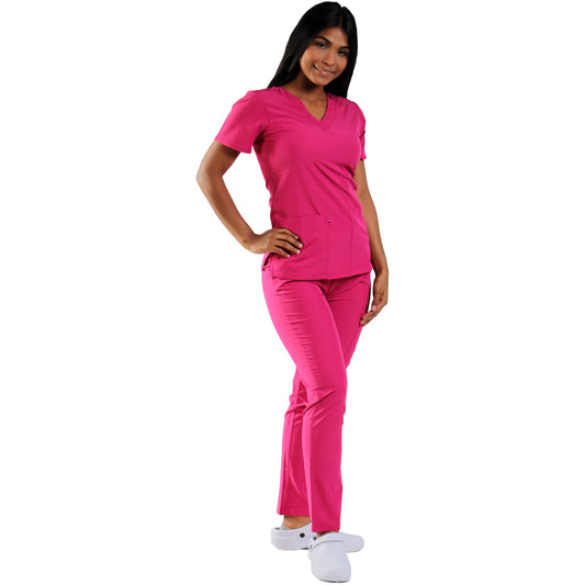 UNIFORME STRECH ROSADO MODELO JOGGER 2