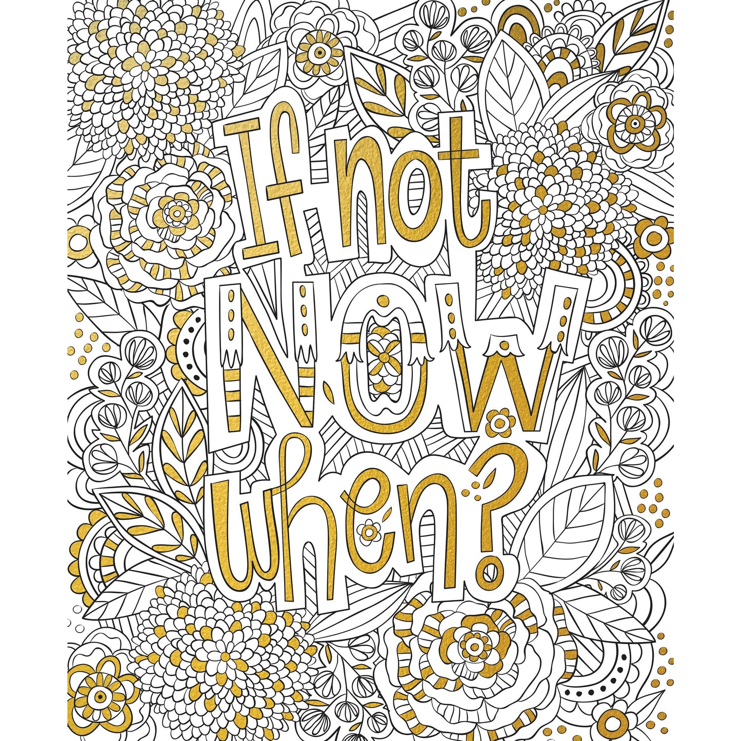 GOLD FOIL COLORING PRINTS ADVENTURE AWAITS
