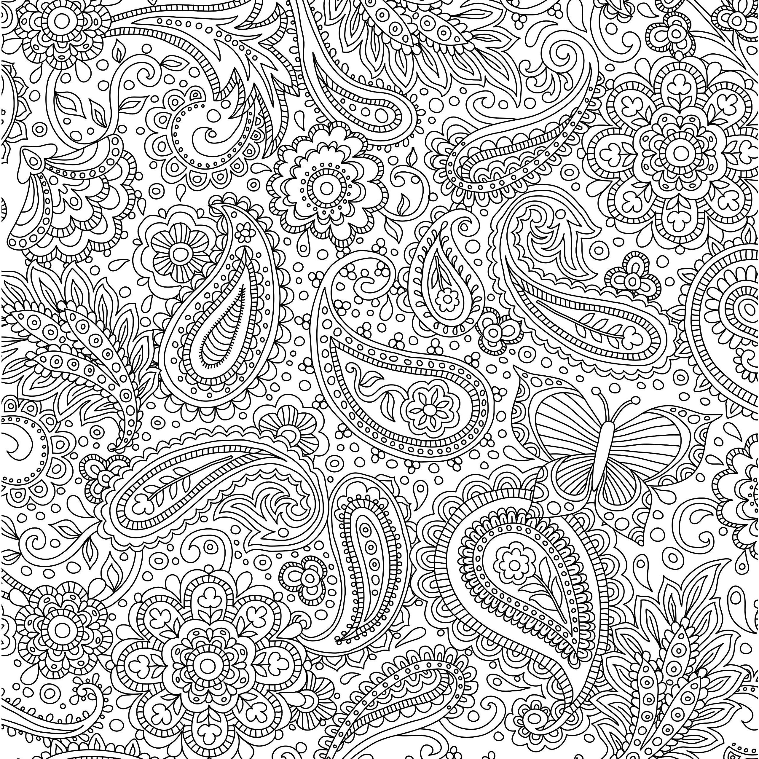 COLORING BOOK BLOOMS BIRDS & BUTTERFLIES