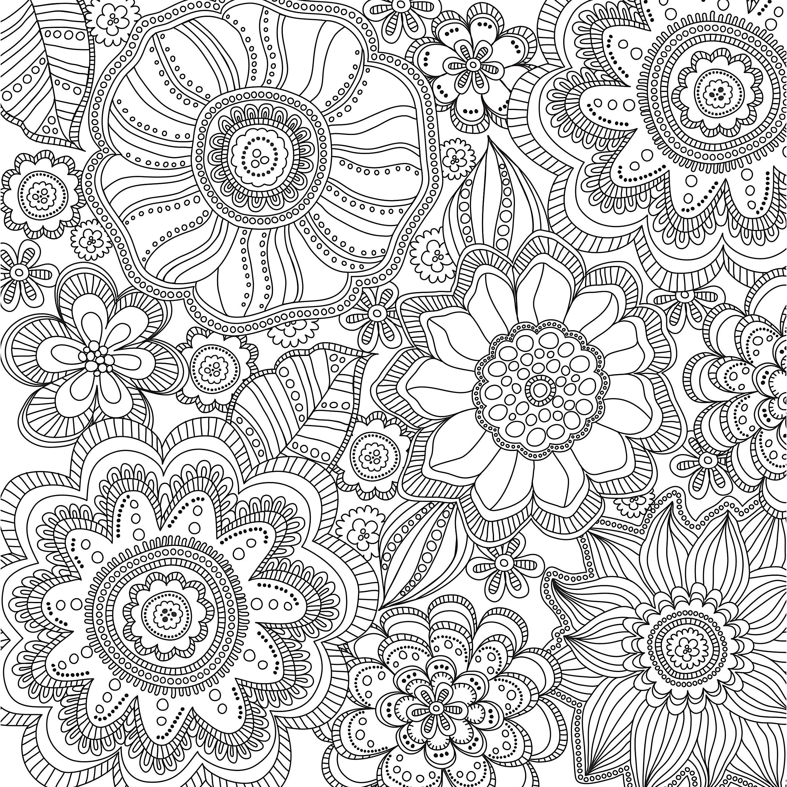 COLORING BOOK BLOOMS BIRDS & BUTTERFLIES