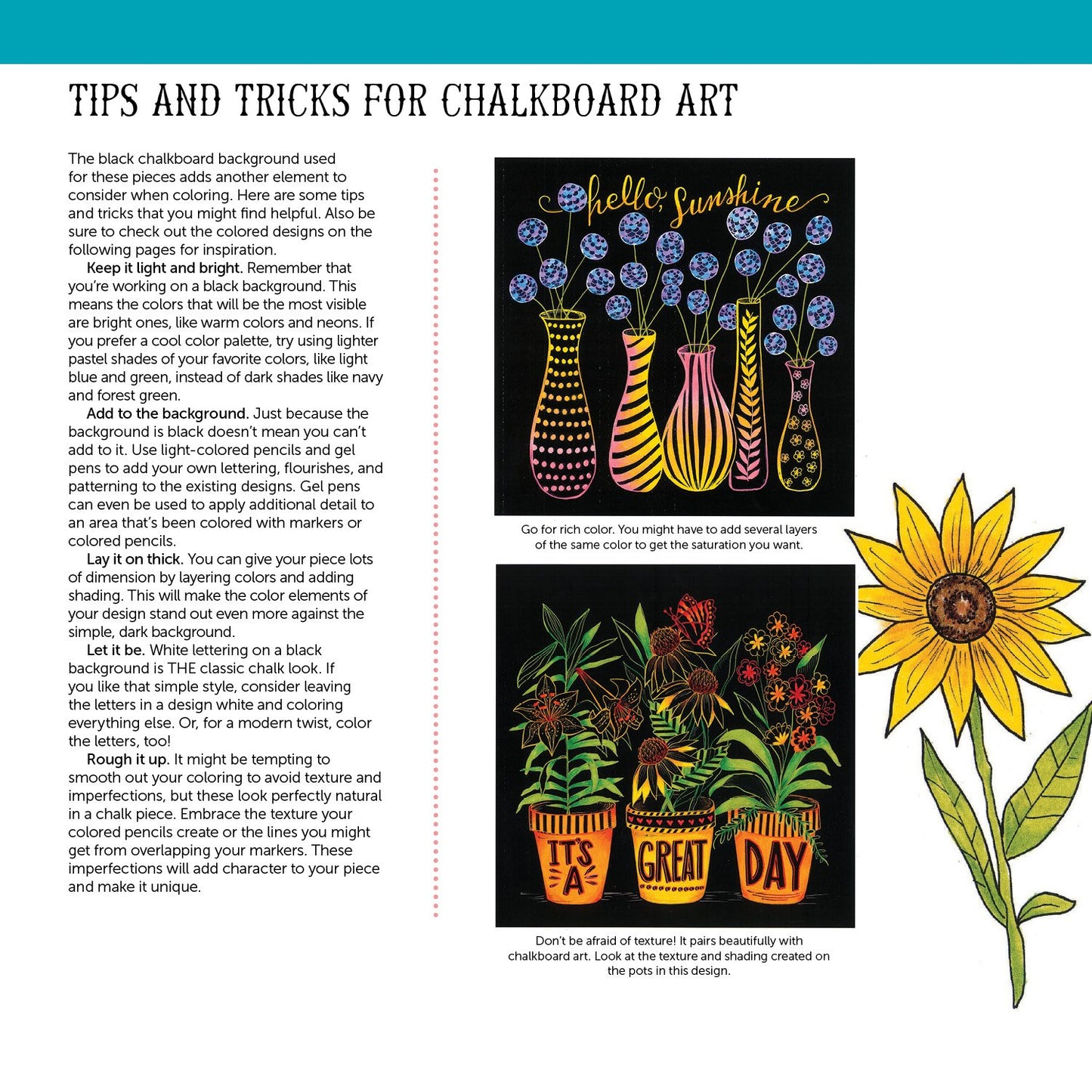 DELUXE COLORING BOOK CHALK STYLE BOTANICALS