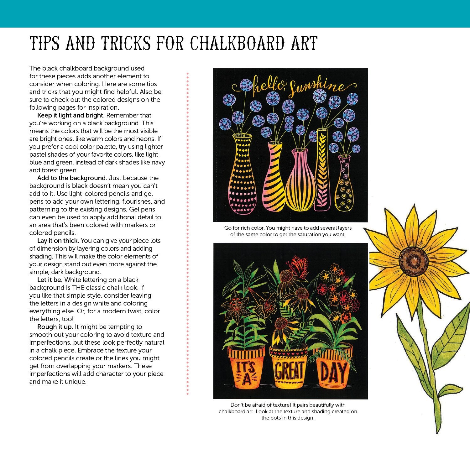 DELUXE COLORING BOOK CHALK STYLE BOTANICALS