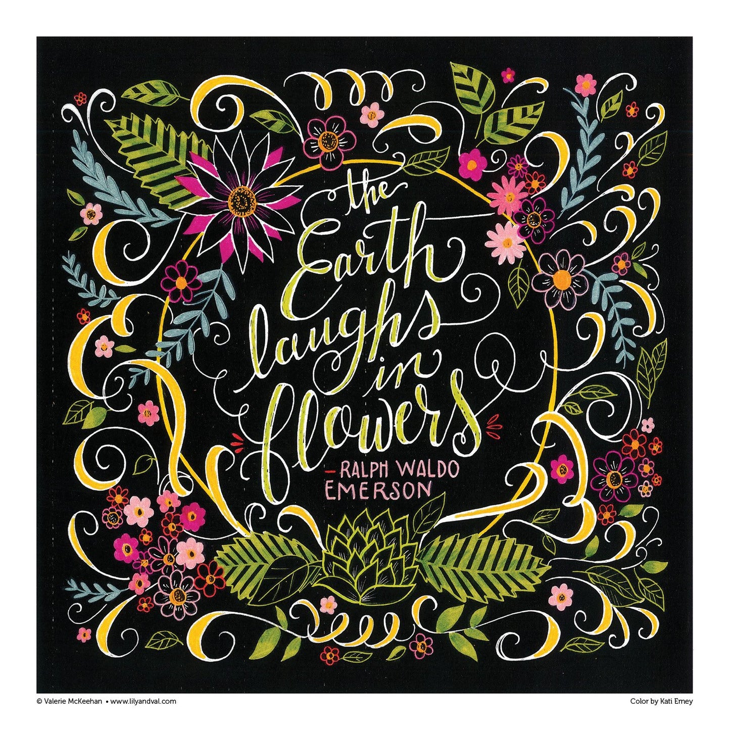 DELUXE COLORING BOOK CHALK STYLE BOTANICALS