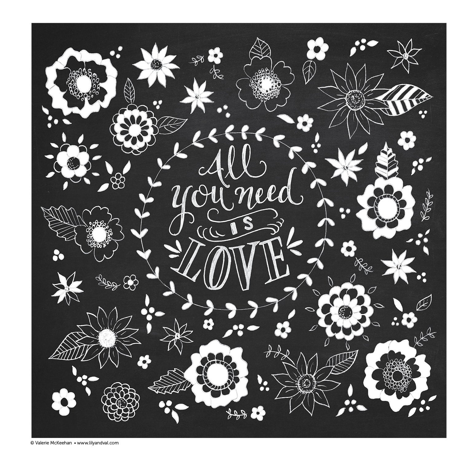 DELUXE COLORING BOOK CHALK STYLE BOTANICALS