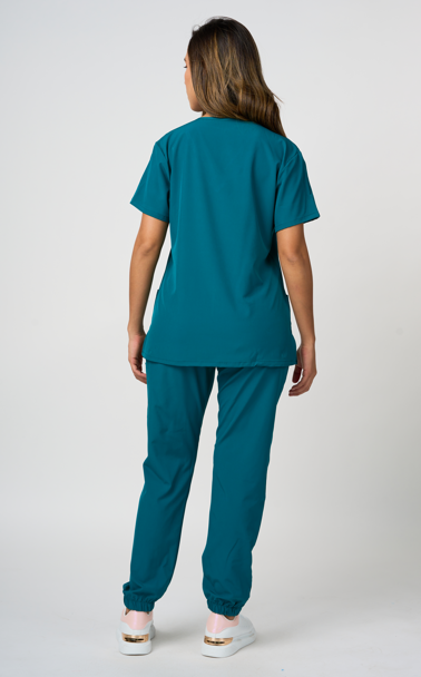 UNIFORME STRECH AZUL CARIBE MODELO JOGGER (SLIM FIT)