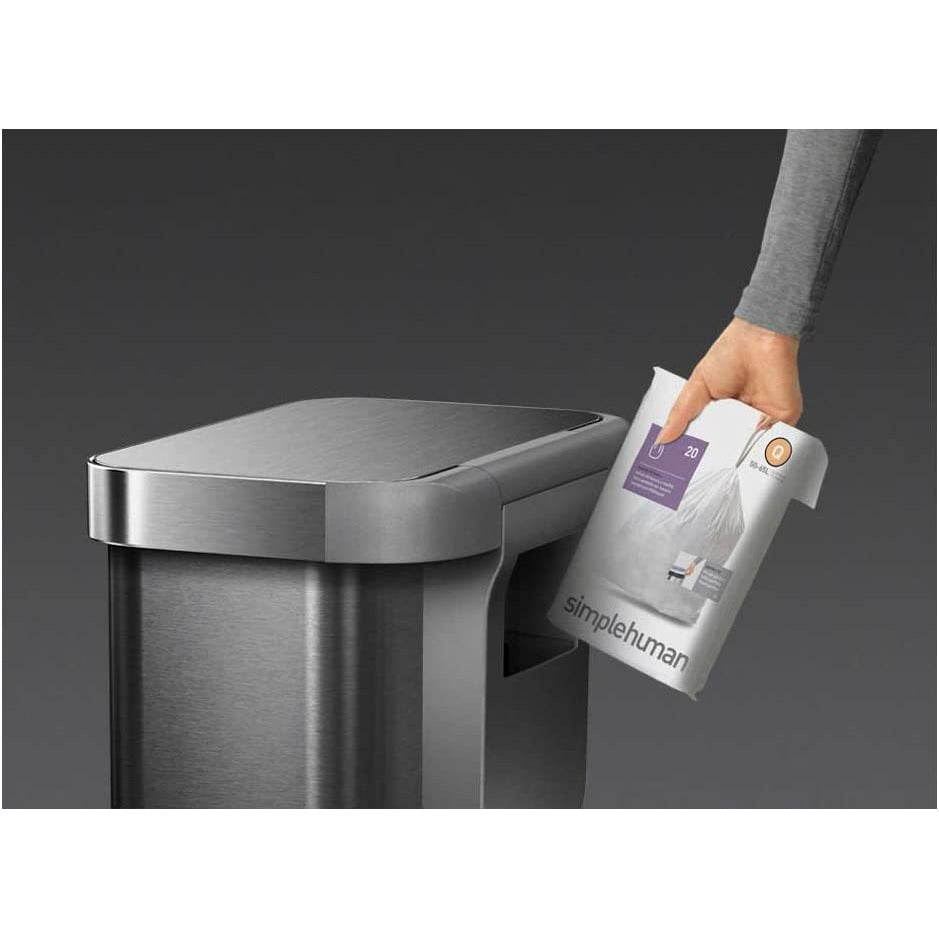 55L Rectangular Step Can with S/S  Lid &  Pocket Liner