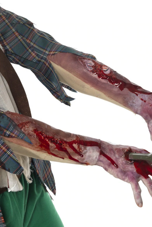 ONE LATEX SLEEVE WITH SCAR EFECT, FLESH