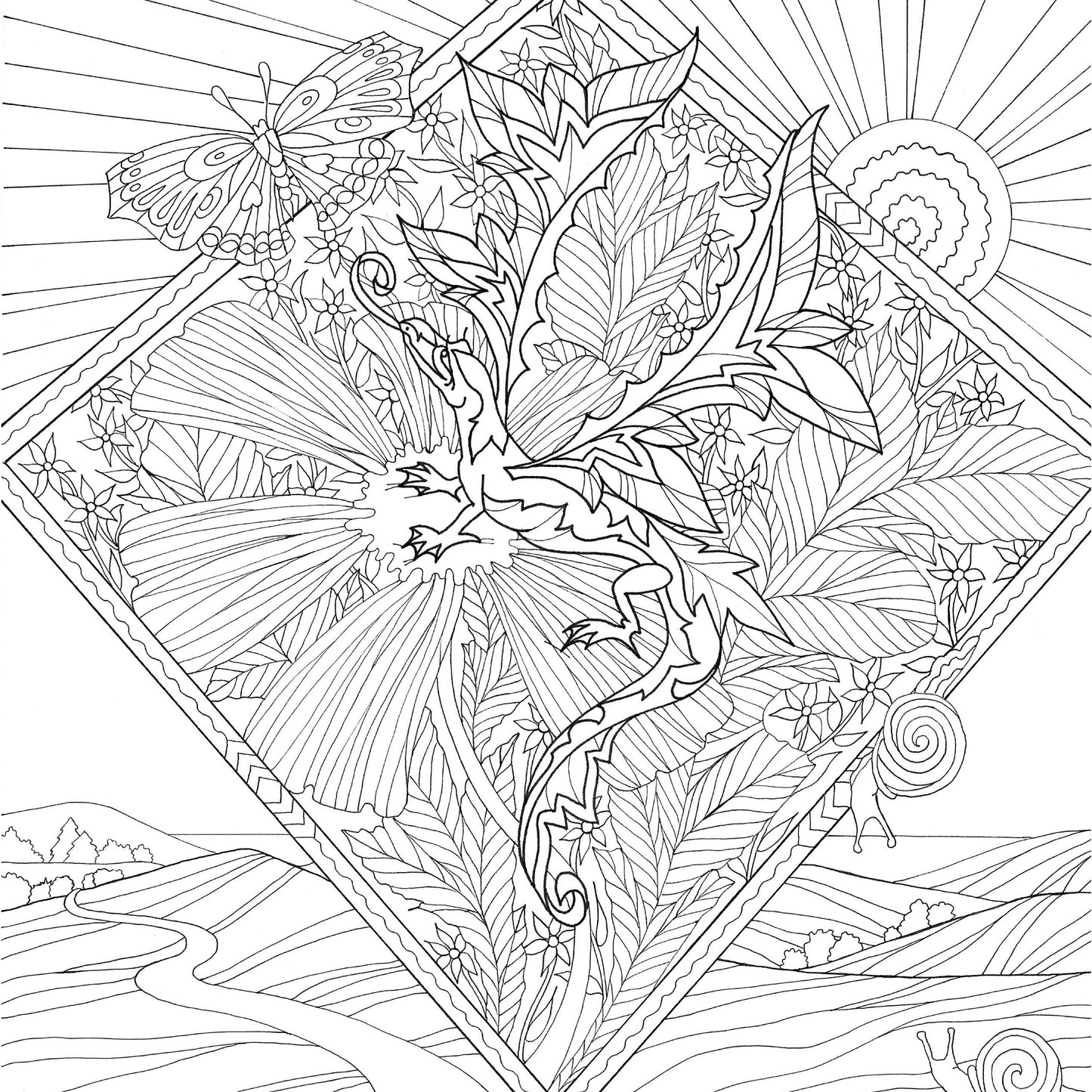 COLORING BOOK DRAGONS