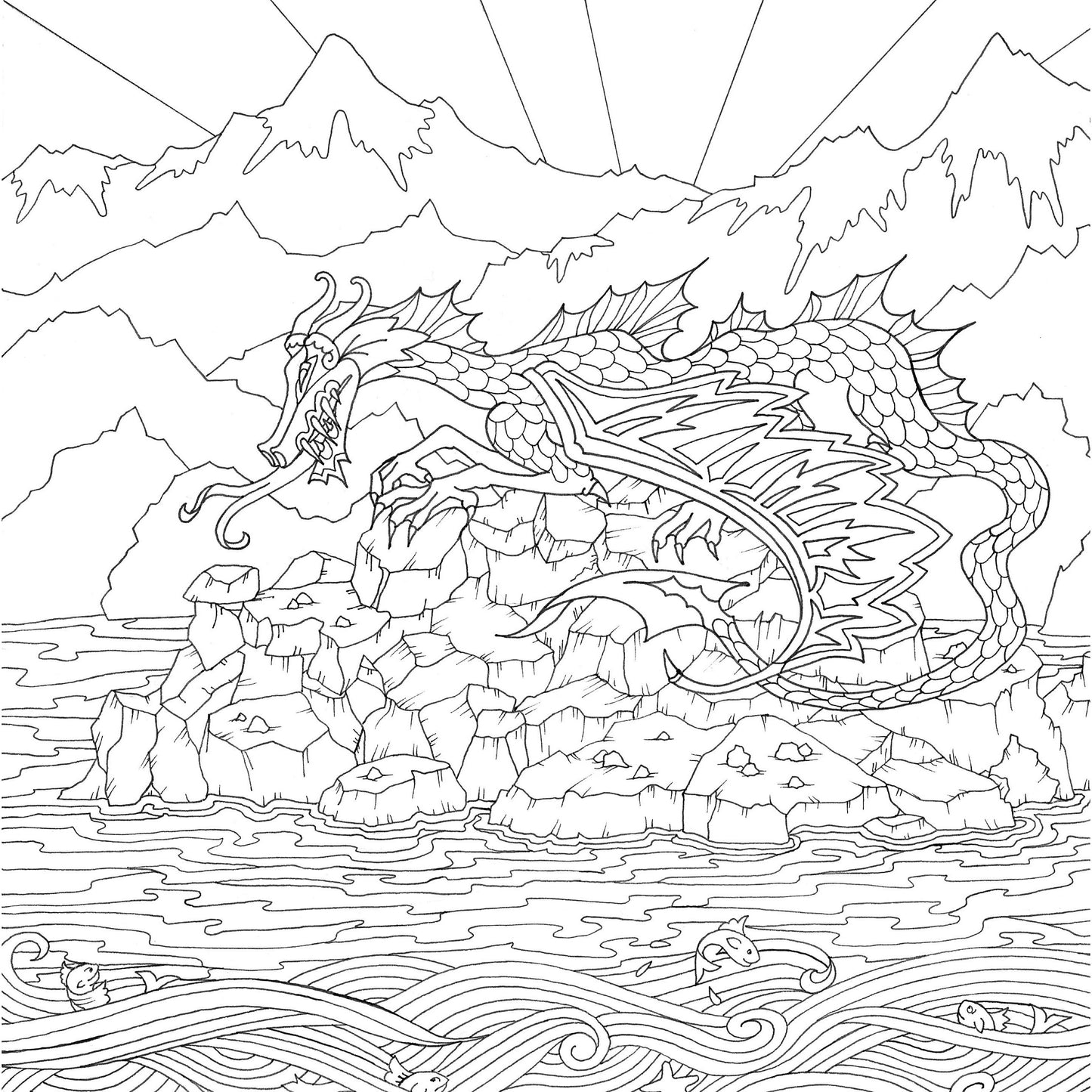 COLORING BOOK DRAGONS