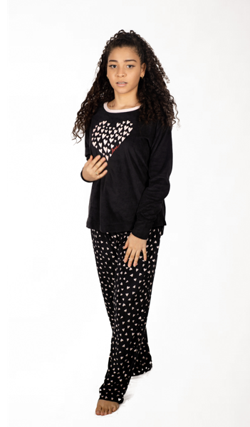 Stolen moments pajama set Black
